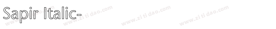 Sapir Italic字体转换